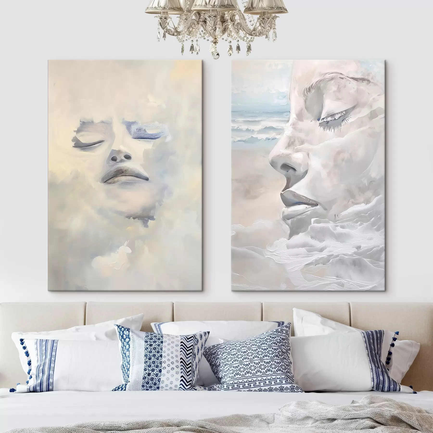 murales de pared Rostro en las nubes m01143