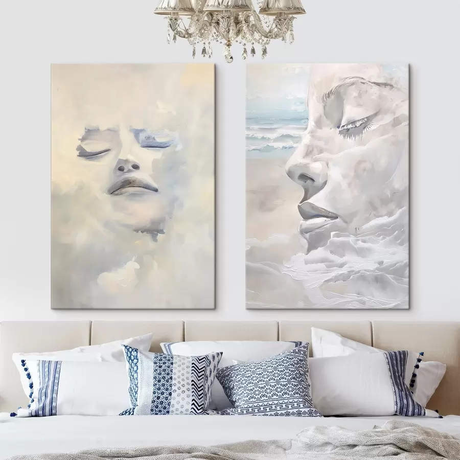 murales de pared Rostro en las nubes m01143