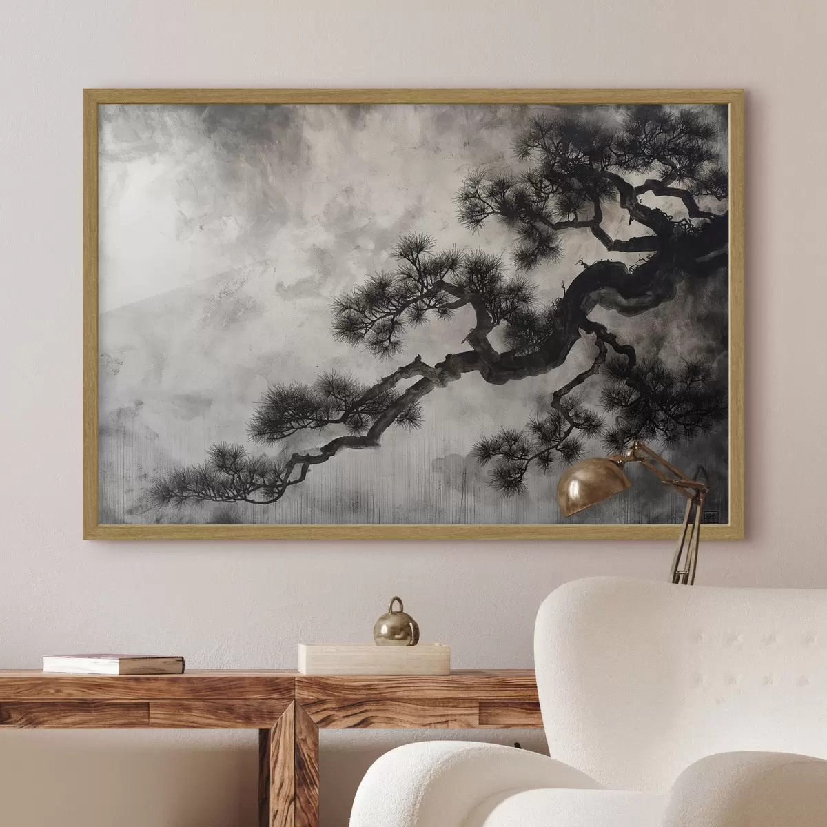 Poster Rama de árbol al estilo chino f47049