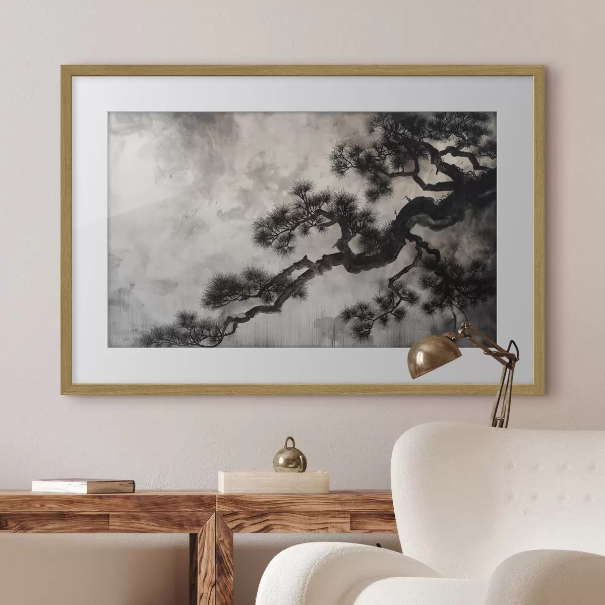Poster Rama de árbol al estilo chino f47049