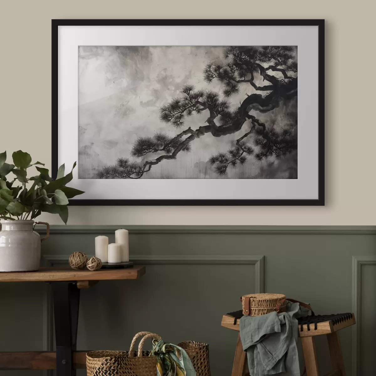 Poster Rama de árbol al estilo chino f47049