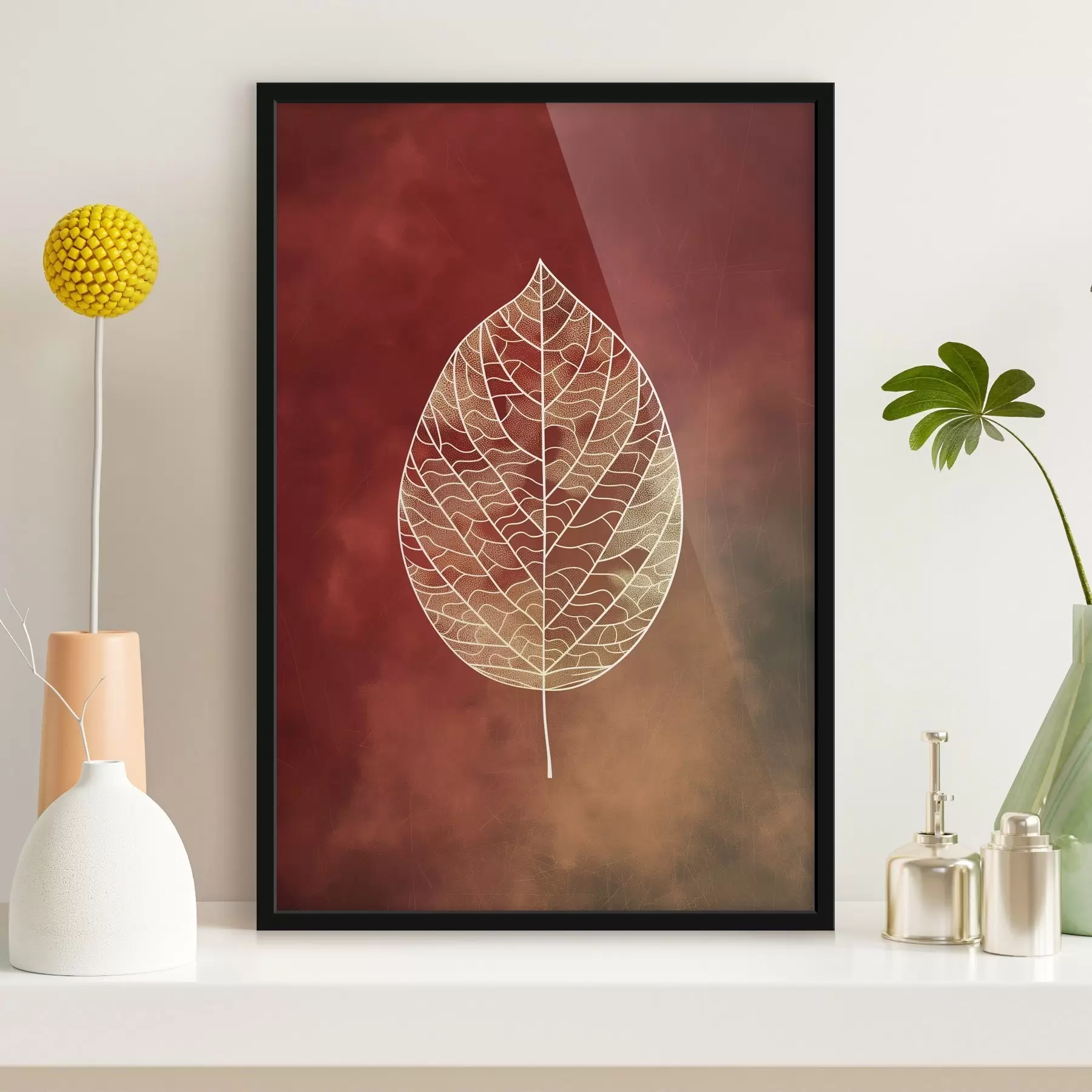 murales de pared Hojas de diferentes colores f47052