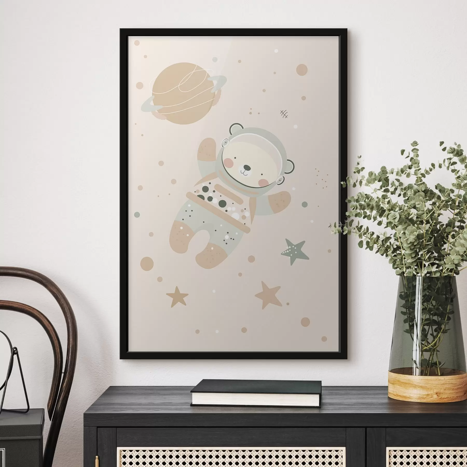 murales de pared Oso cosmonauta f47068