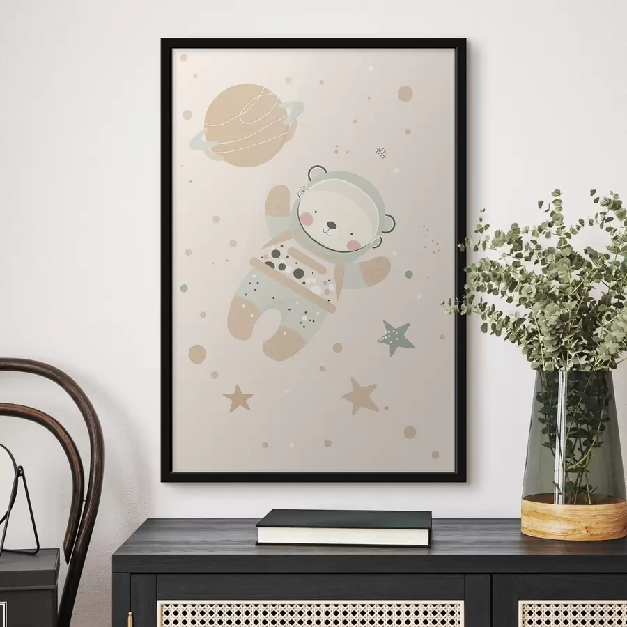 murales de pared Oso cosmonauta f47068