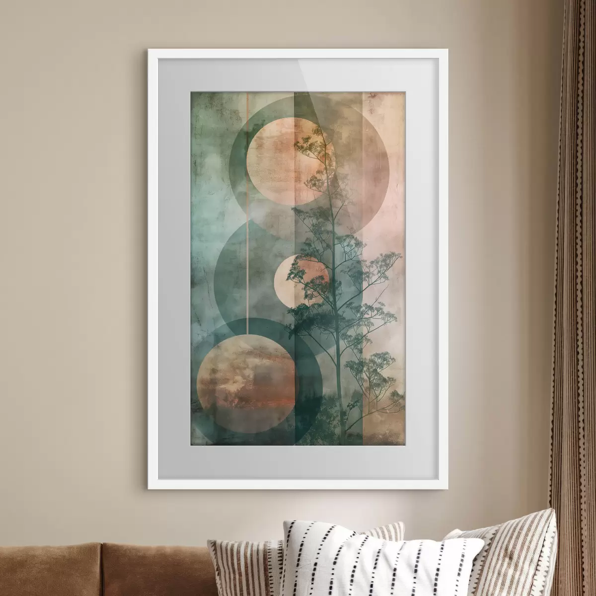 Poster Abstracción y hojas f47072