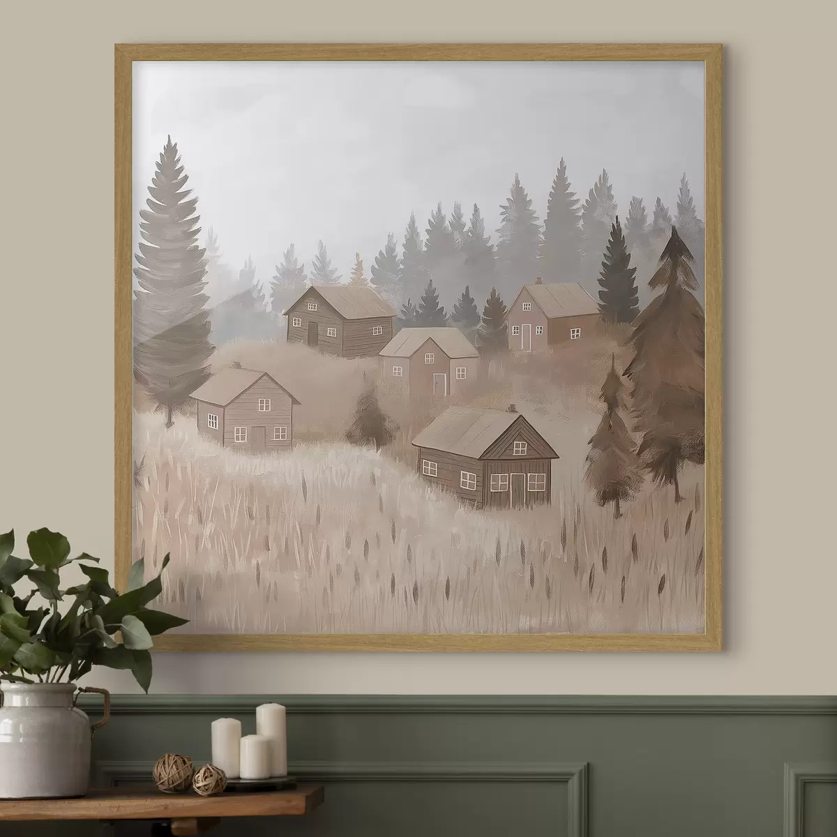 Poster Casas en el bosque f47075