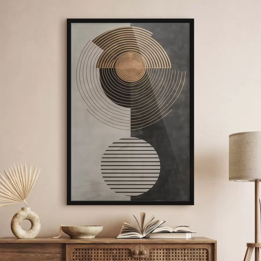 murales de pared Círculos y hojas f47080