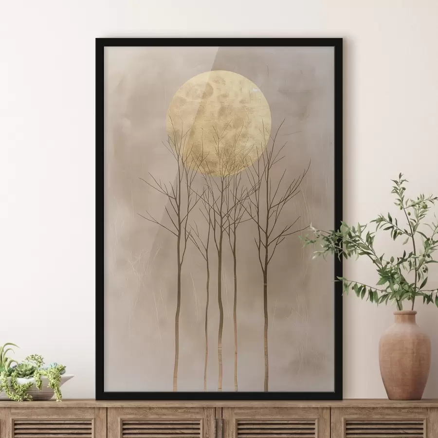 murales de pared Árboles y un círculo f47083