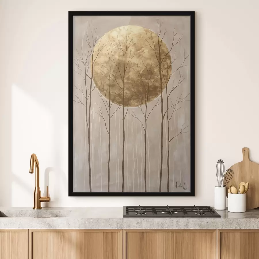 murales de pared Árboles y un círculo f47084