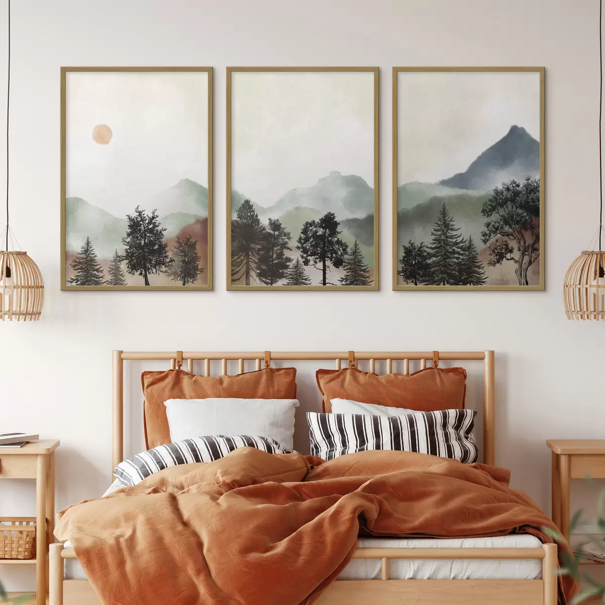 Poster Paisaje tranquilo en colores suaves d00243