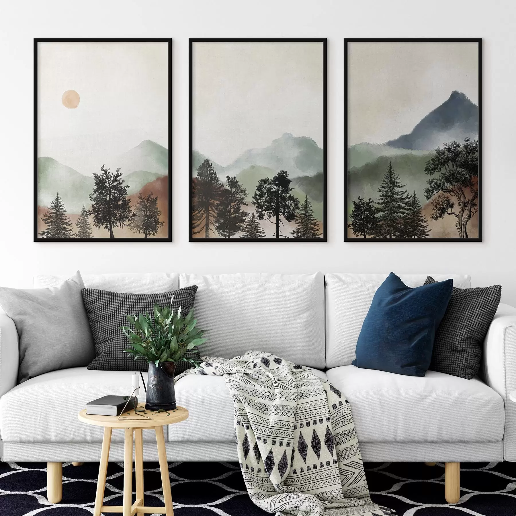 murales de pared Paisaje tranquilo en colores suaves d00243