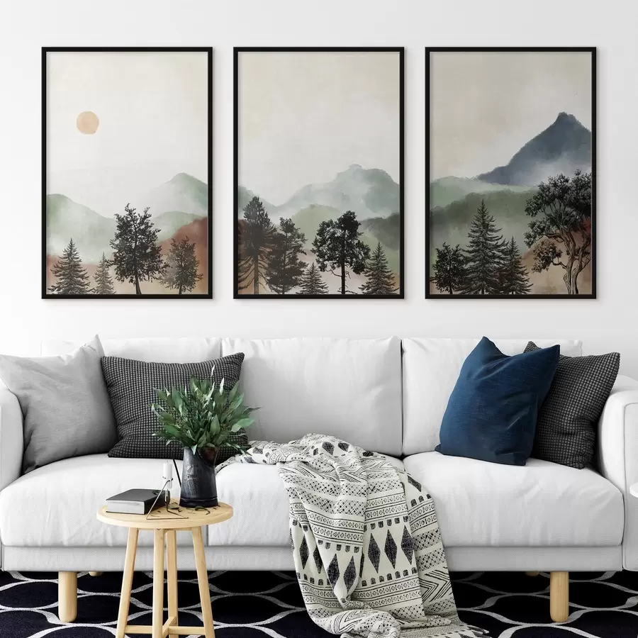 murales de pared Paisaje tranquilo en colores suaves d00243