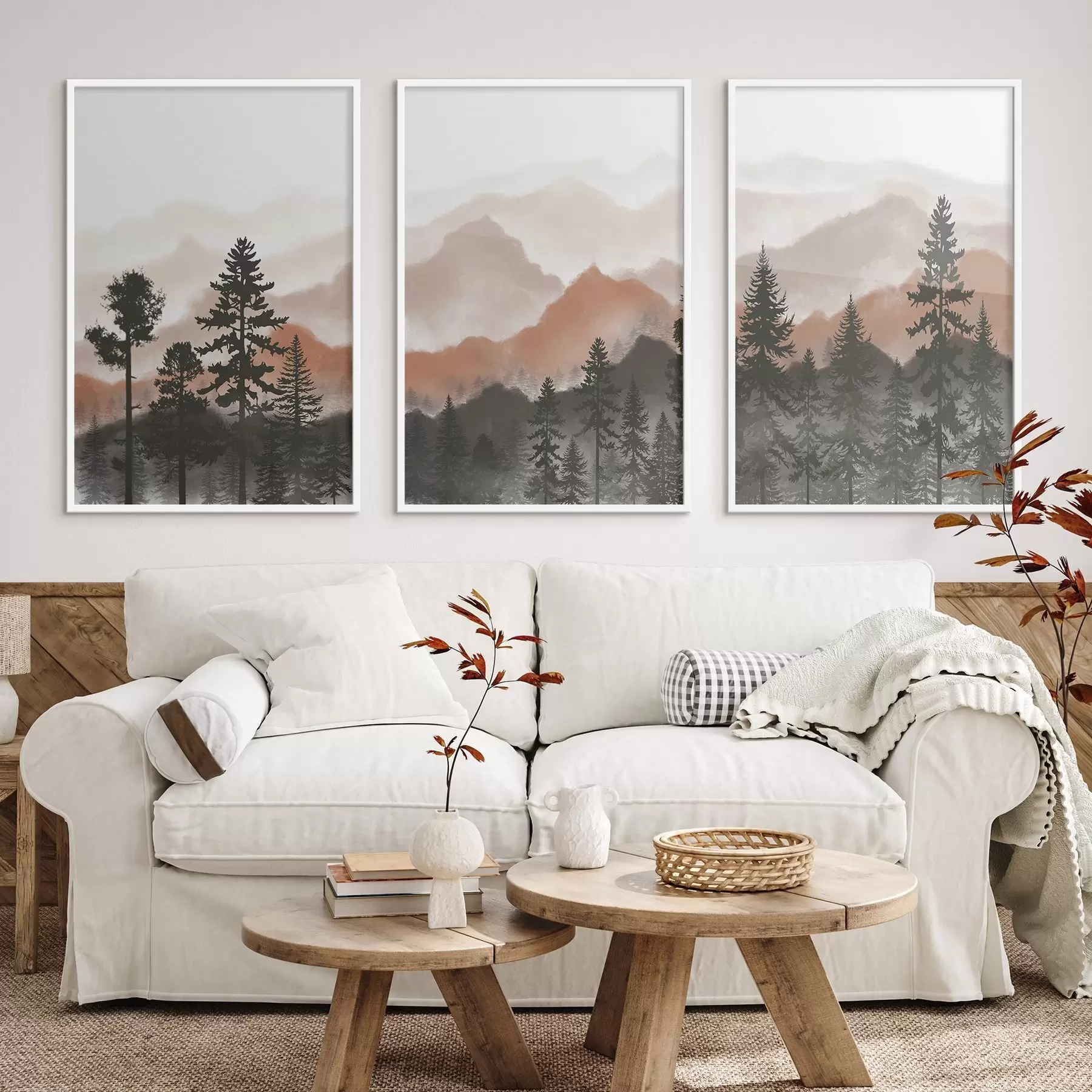 murales de pared Paisaje de montaña con tonos serenos d00244v2