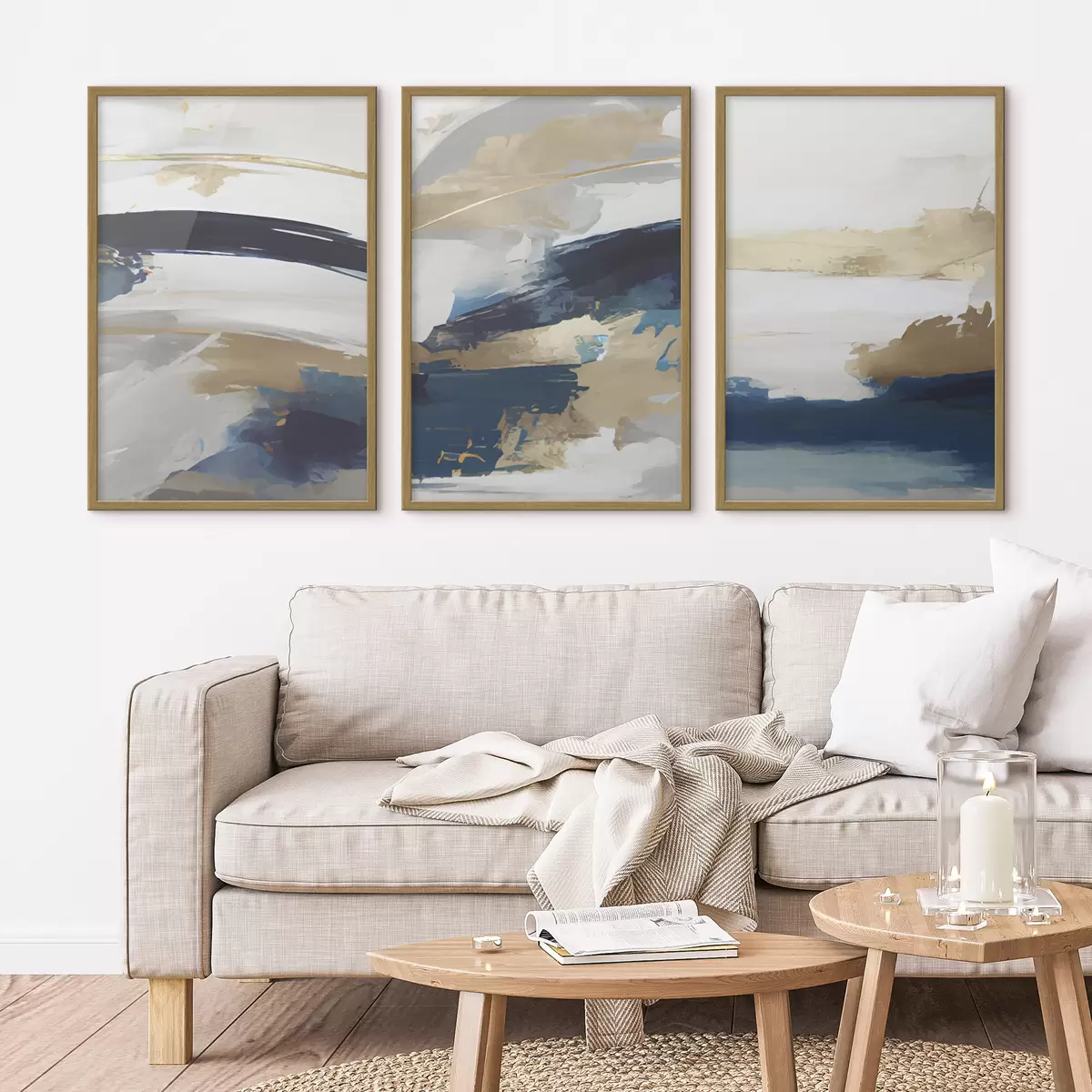 Poster Ondas abstractas de tranquila serenidad d00269