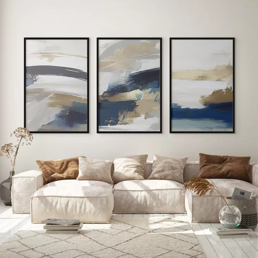 murales de pared Ondas abstractas de tranquila serenidad d00269
