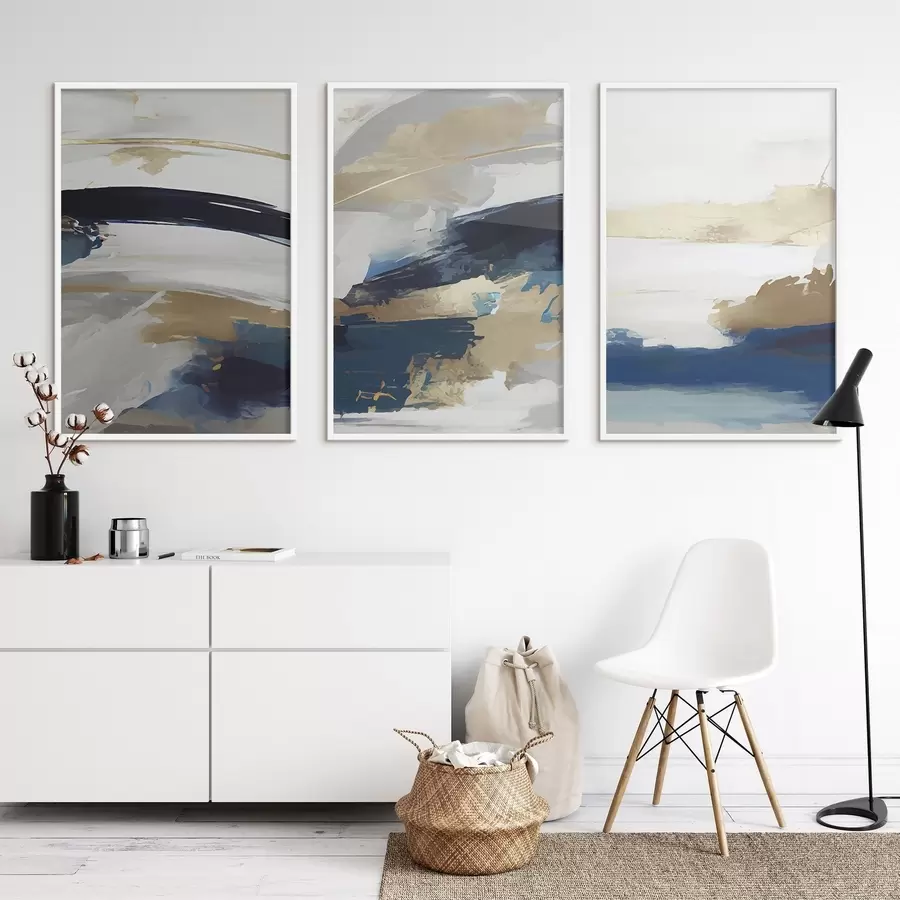 murales de pared Ondas abstractas de tranquila serenidad d00269