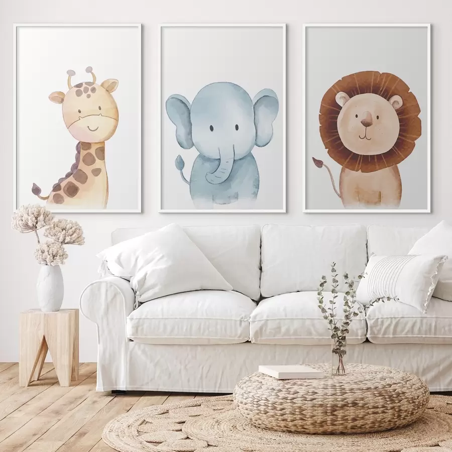 murales de pared Tres amigos compartiendo un día alegre d00294