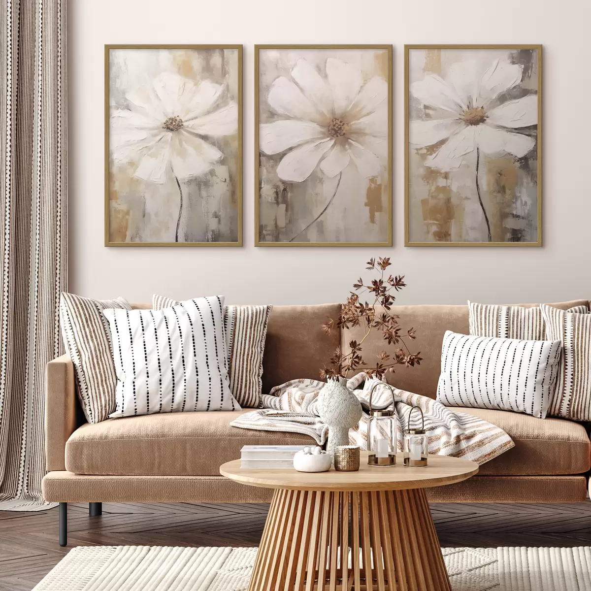 Poster Tendencia flores blancas d00409