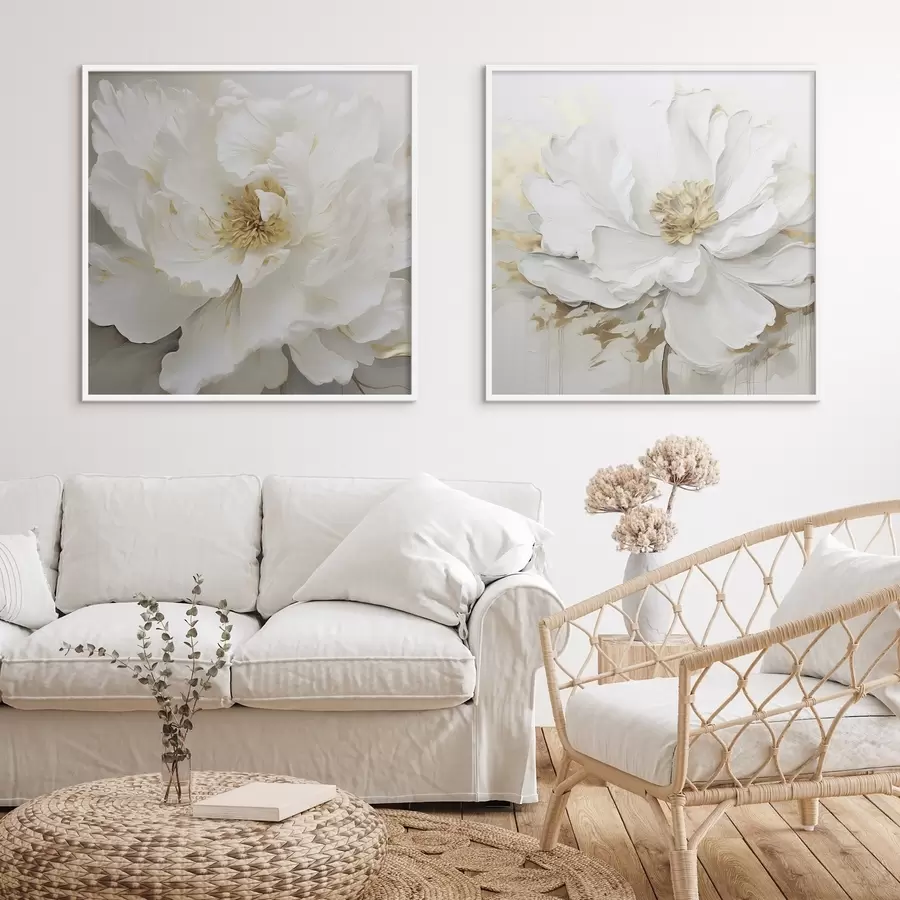 murales de pared Preciosas flores grandes y claras d00424