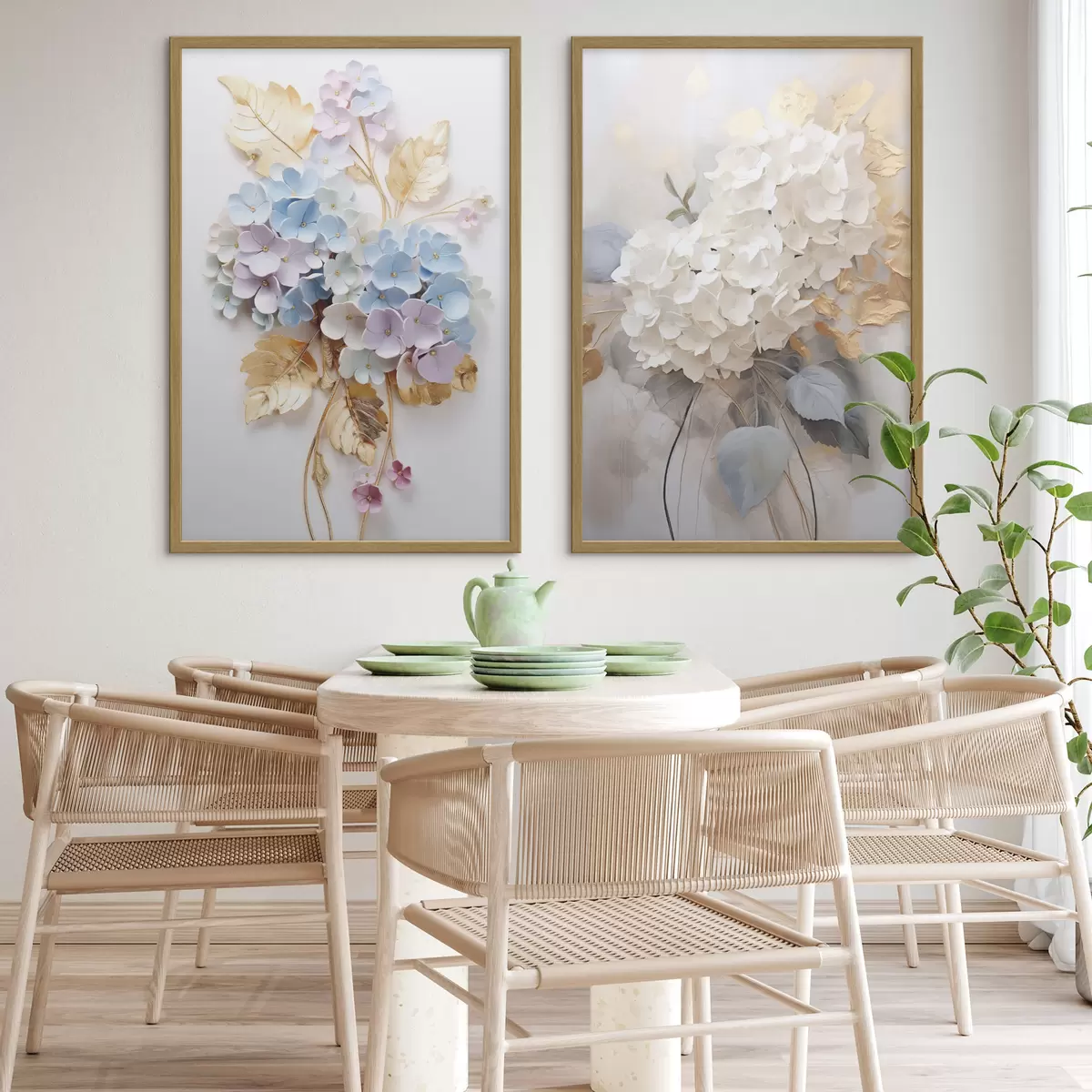 Poster Exuberantes ramas de hortensia d00425