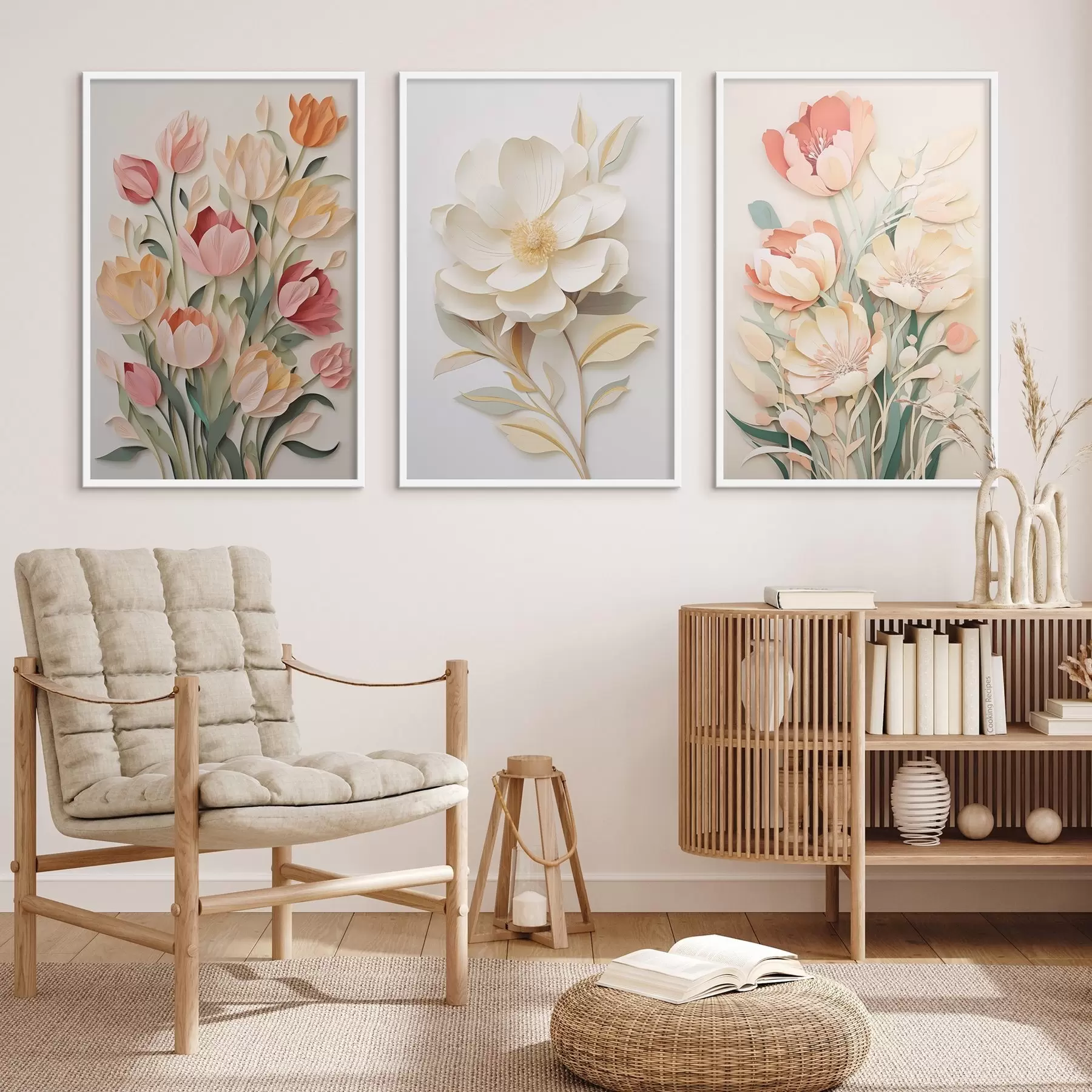 murales de pared Flores de papel d00432