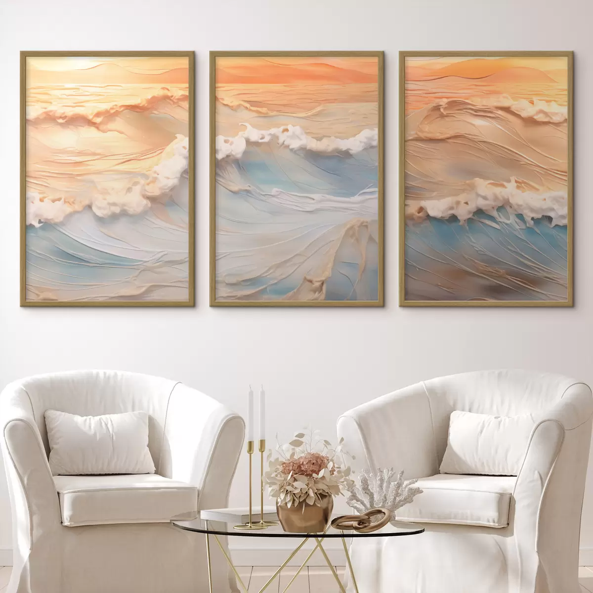 Poster Olas de colores del mar d00437