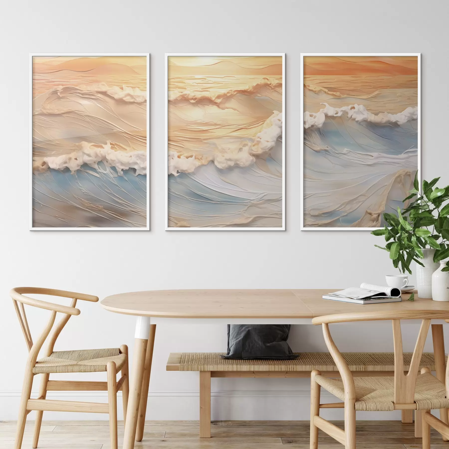 murales de pared Olas de colores del mar d00437