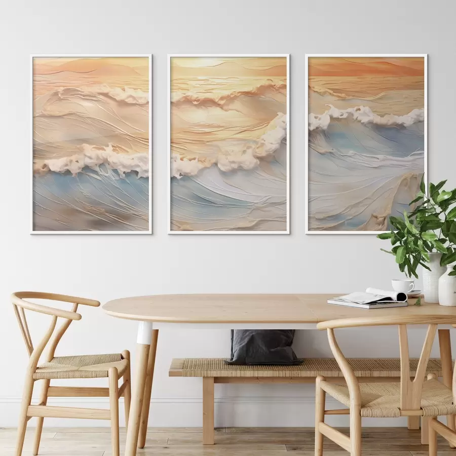 murales de pared Olas de colores del mar d00437