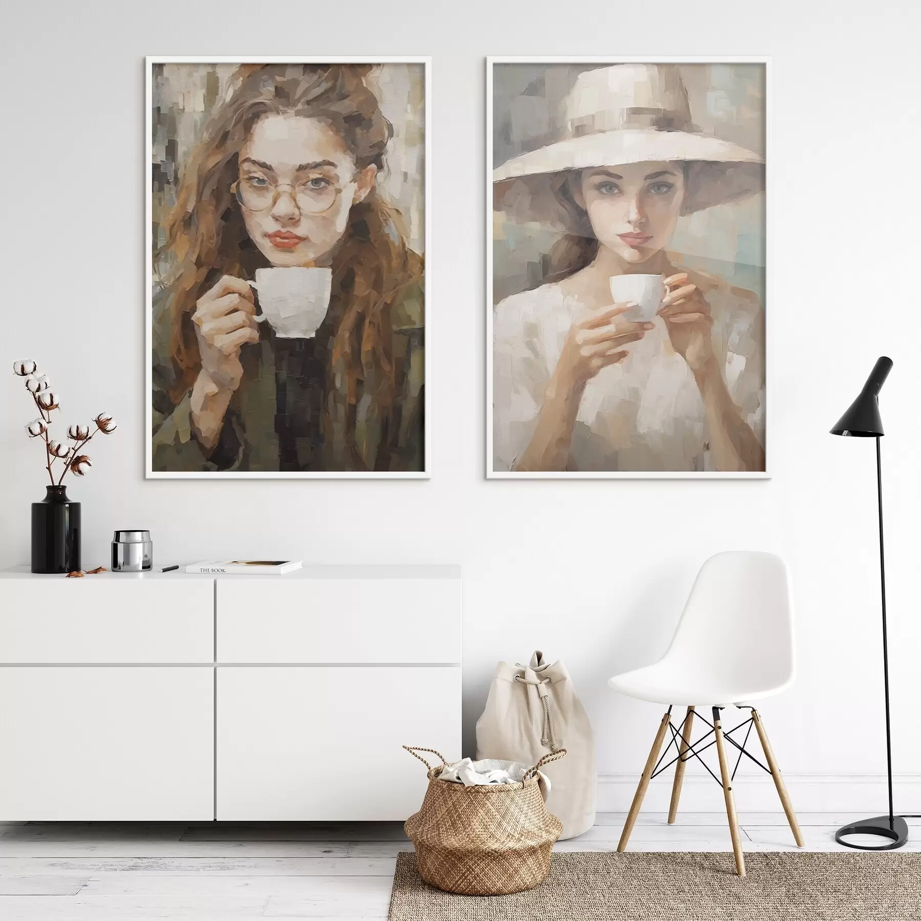 murales de pared Chicas y café d00440