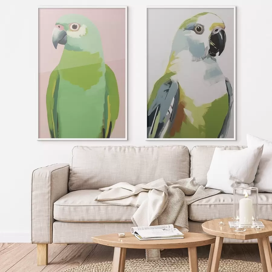 murales de pared Loros tropicales d00441