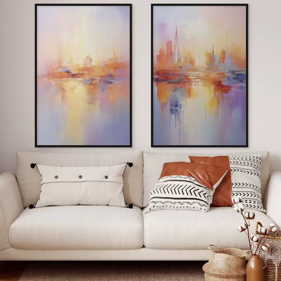 murales de pared Ciudades multicolores d00462