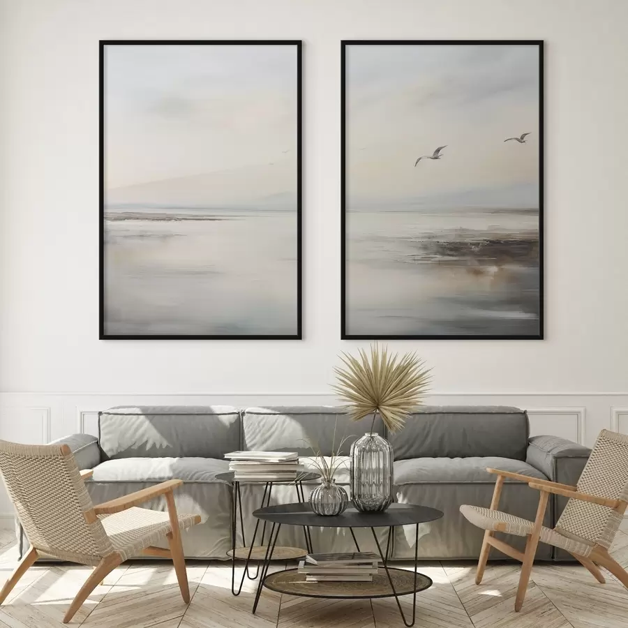 murales de pared Gaviotas en la playa d00463