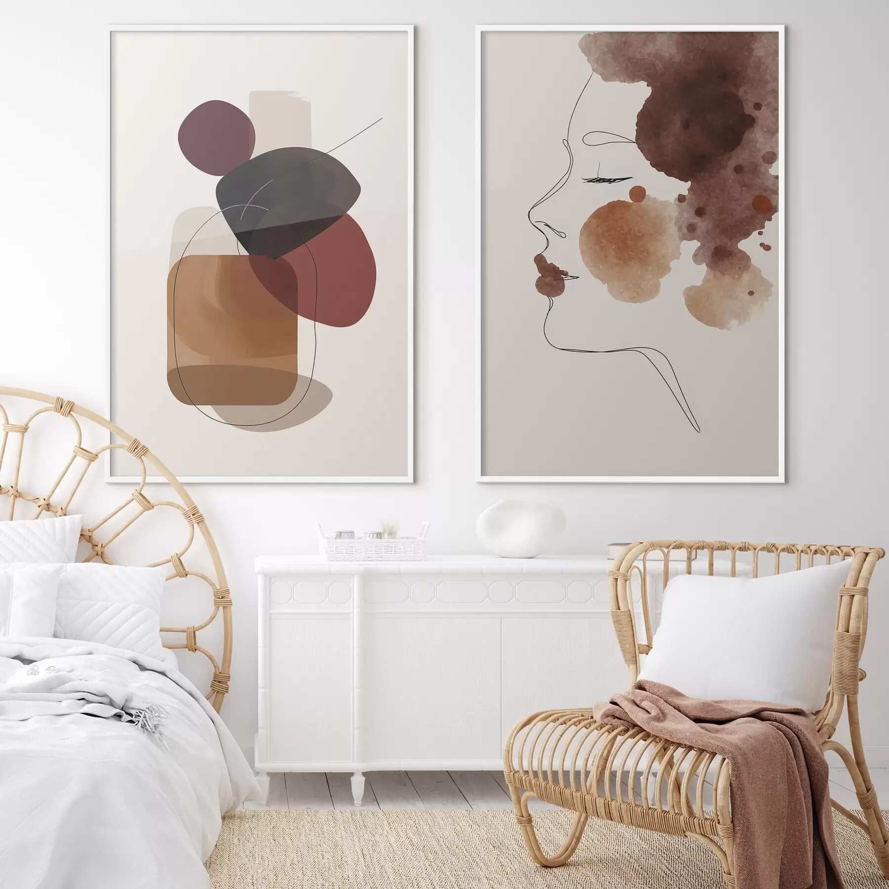 murales de pared Delicados contornos d00466