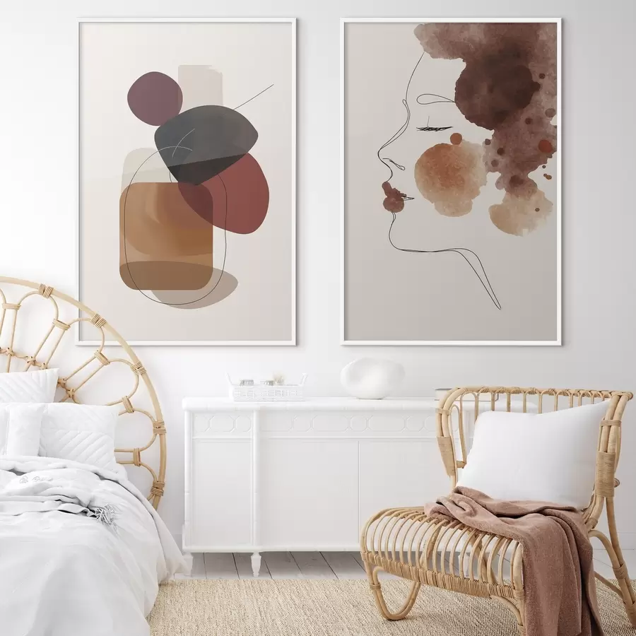 murales de pared Delicados contornos d00466