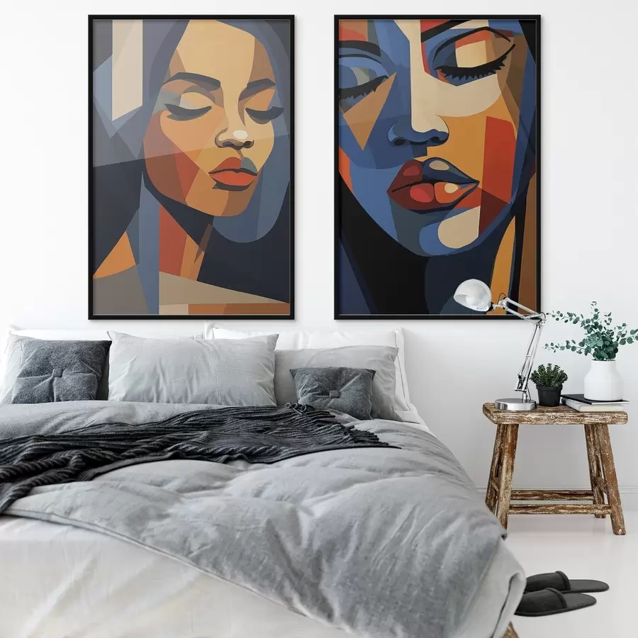 murales de pared Coloridos retratos en estilo pop art d00467