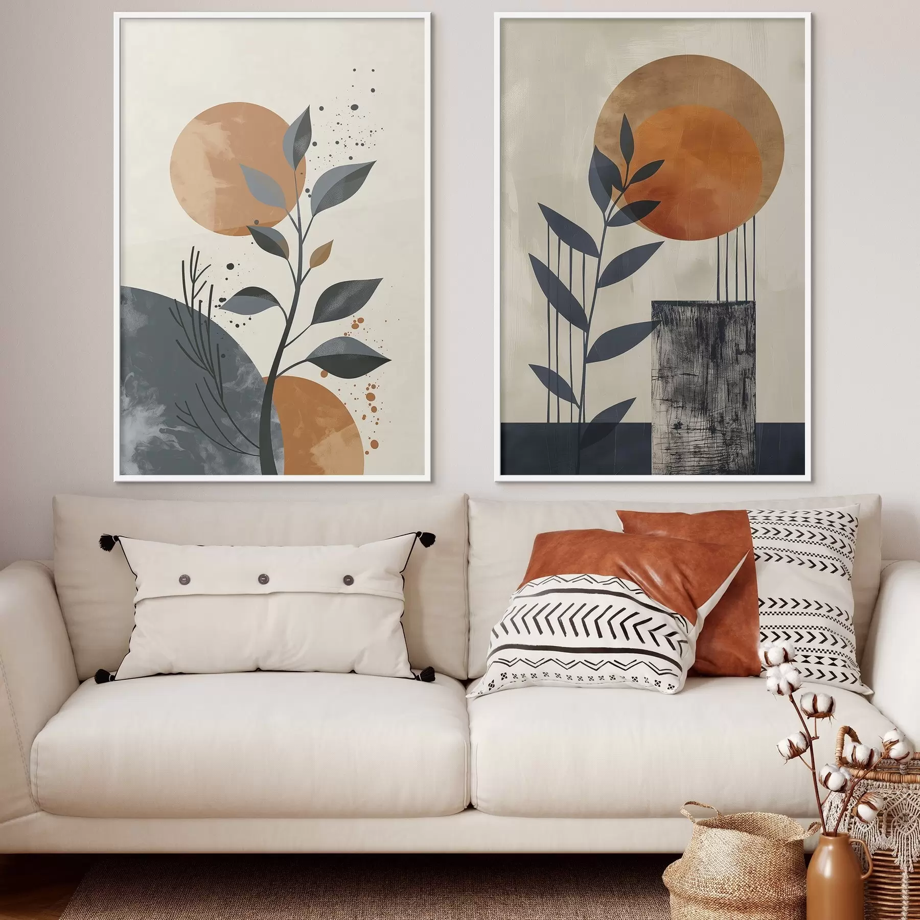 murales de pared Hojas al atardecer d00469