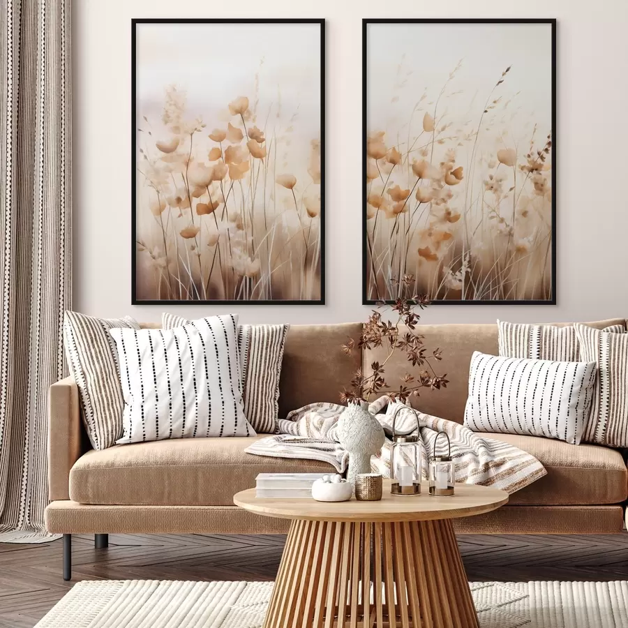 murales de pared Flores silvestres abstractas d00481