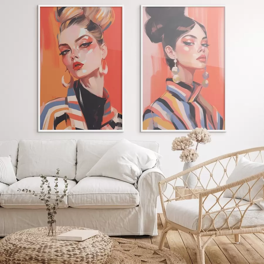 murales de pared Retratos de mujeres d00498