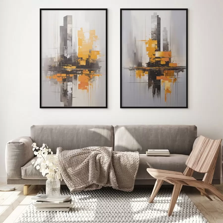 murales de pared Rascacielos abstractos d00515