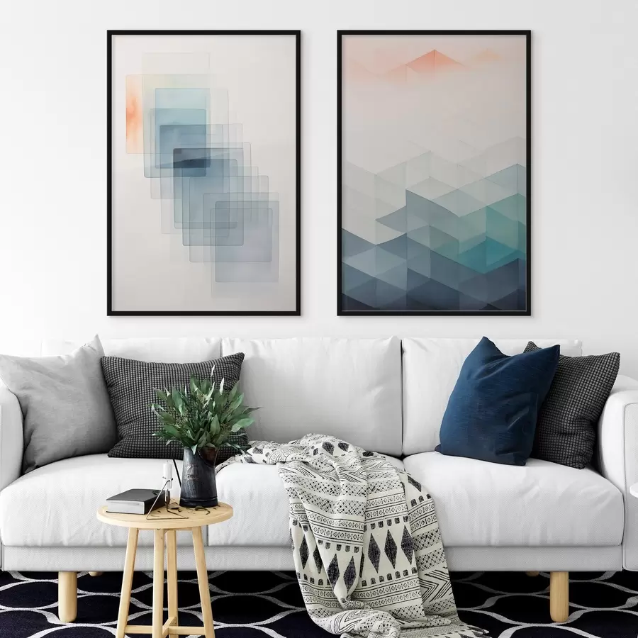 murales de pared Abstracción geométrica moderna d00537