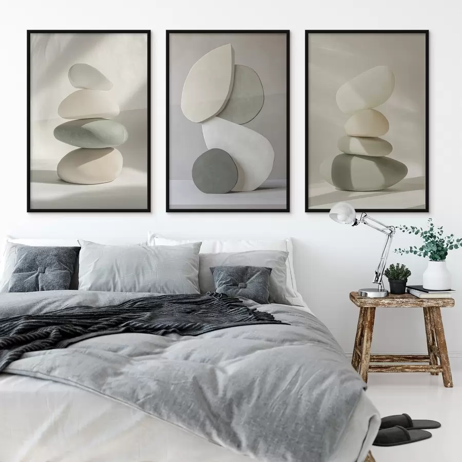 murales de pared Piedras de estética pealística, decoración del hogar, iluminación natural d00418