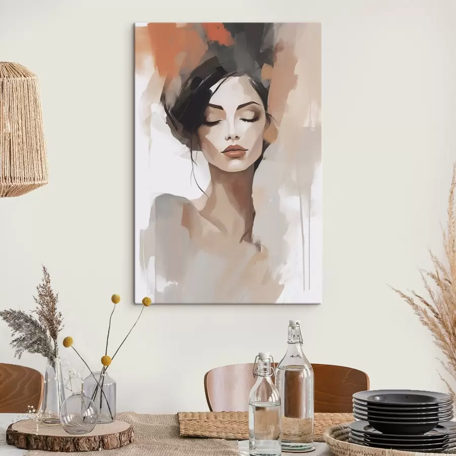 murales de pared Retrato abstracto de una niña s47151