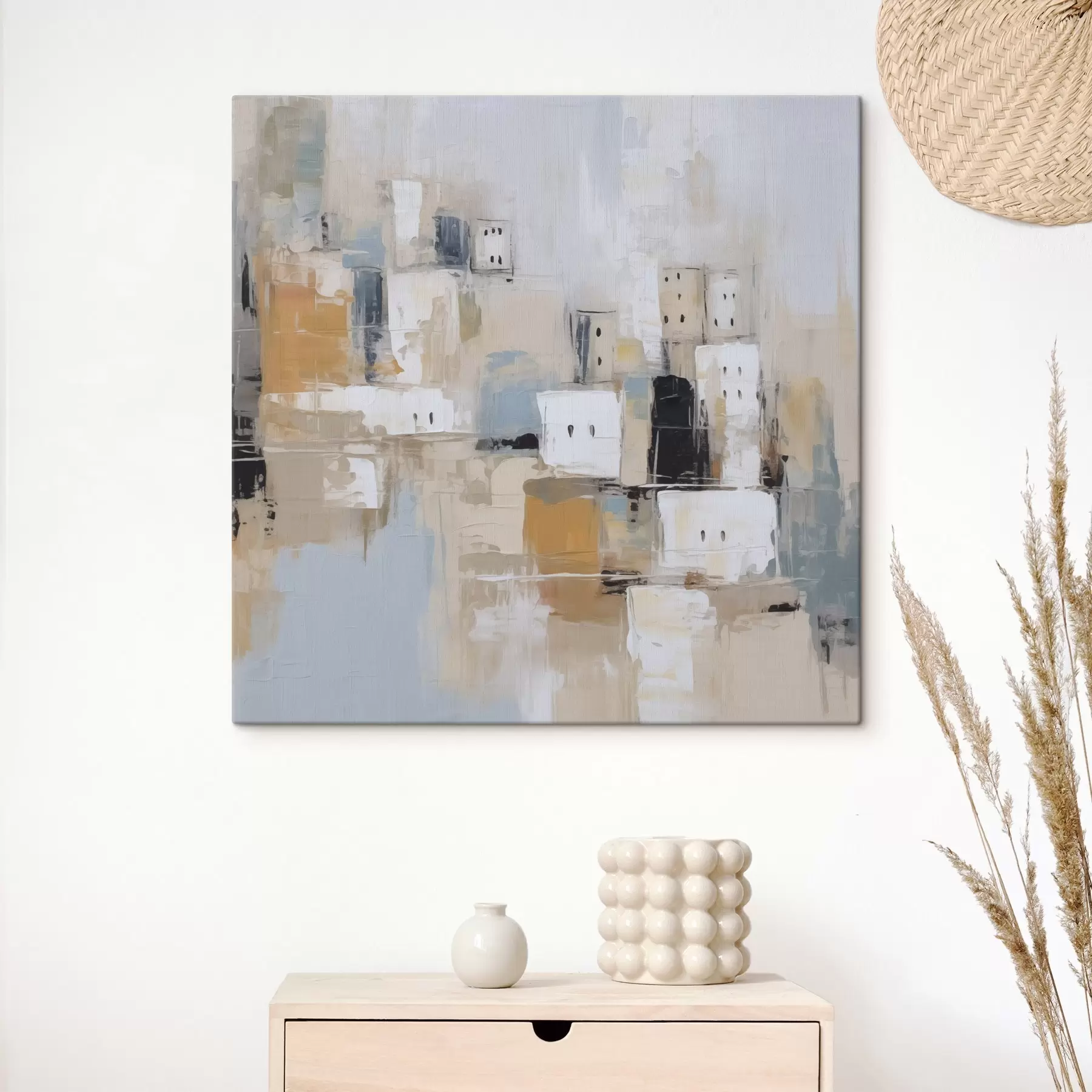 murales de pared Imitaciones abstractas de pinturas de ciudades s47242