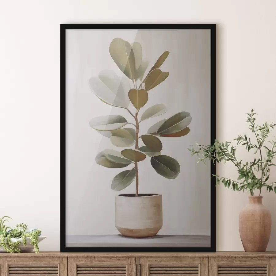 murales de pared Ficus en una maceta f47152