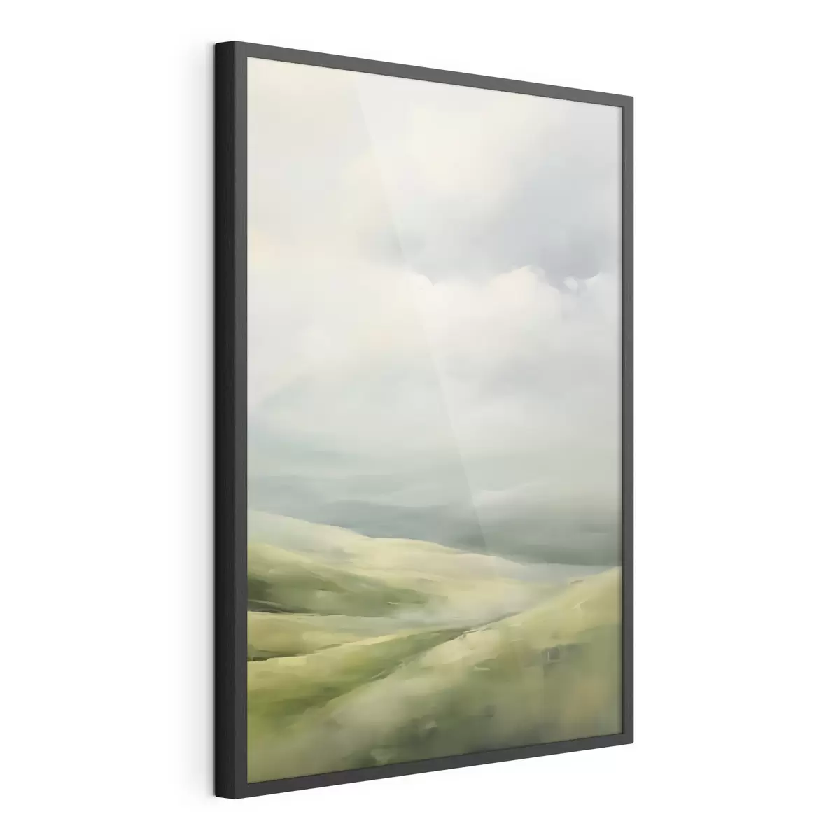 Poster Campo con un fondo de nubes f47243