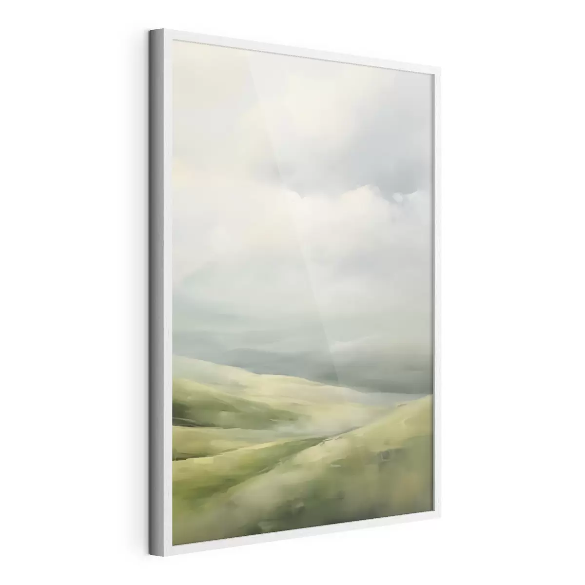 Poster Campo con un fondo de nubes f47243