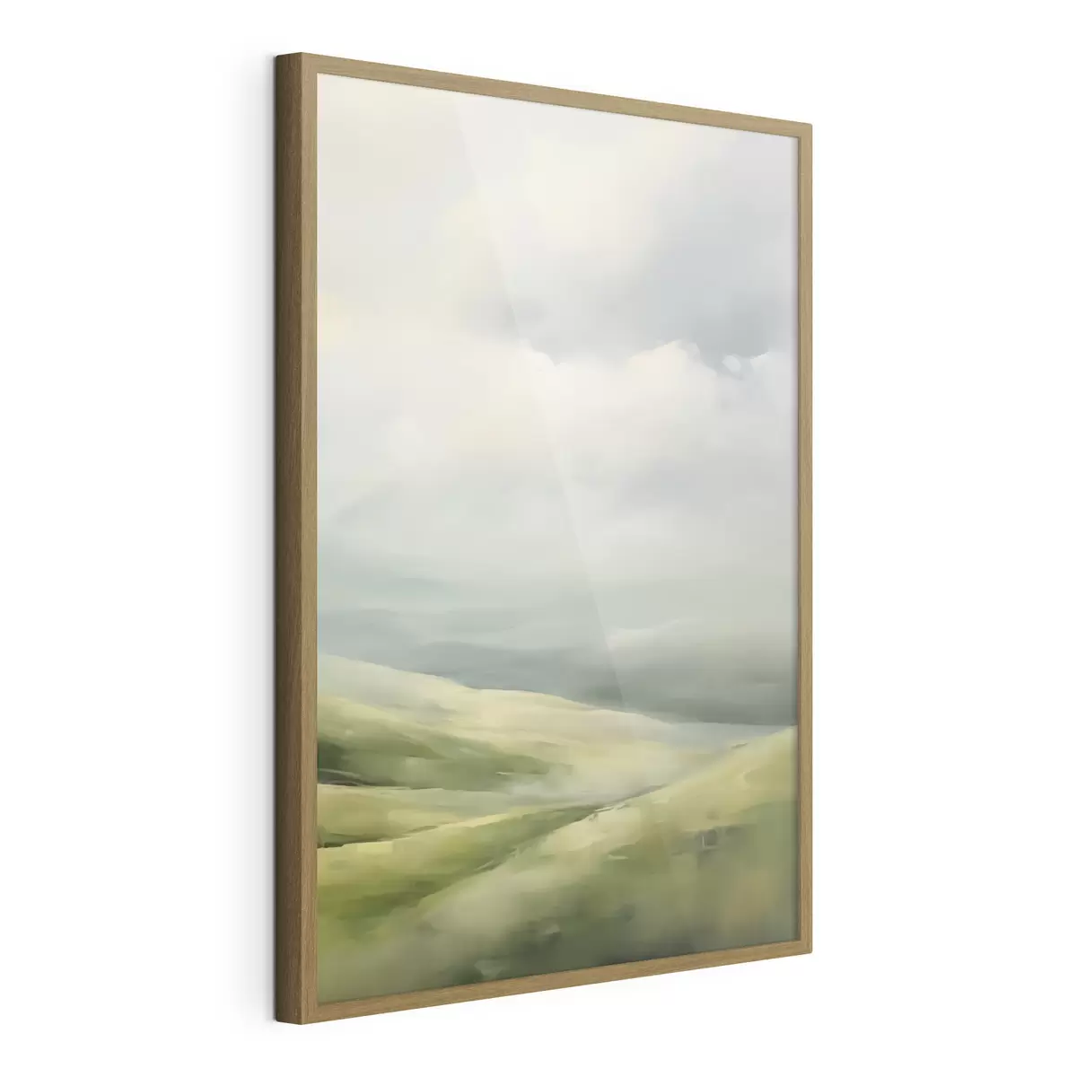Poster Campo con un fondo de nubes f47243
