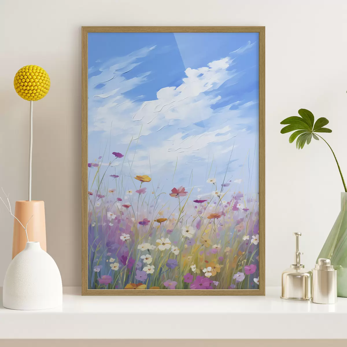 Poster Pintura imitación flores silvestres f47245