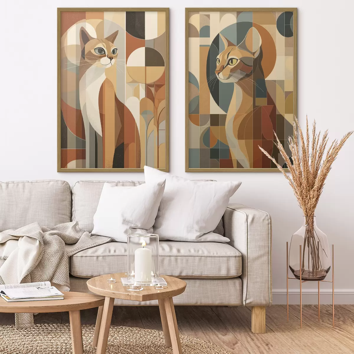 Poster Gatos abstractos d00841