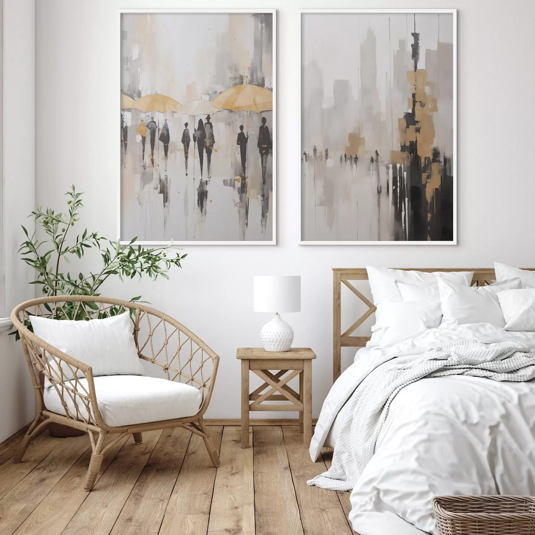 murales de pared Paisaje urbano abstracto d00873